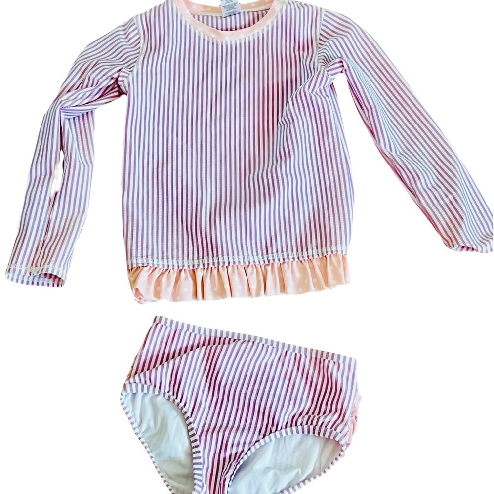 Rashguard 2 piece swimsuit set sz 6 girls
